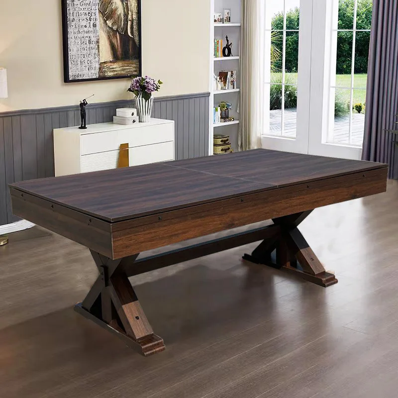 Multifunctional American Black Eight Three-in-One Pool Table Commercial & Household Indoor Standard with MDF Cushions Wood Legs
Multifunctional American Black Eight Three-in-One Pool Table Commercial & Household Indoor Standard with MDF Cushions Wood Legs