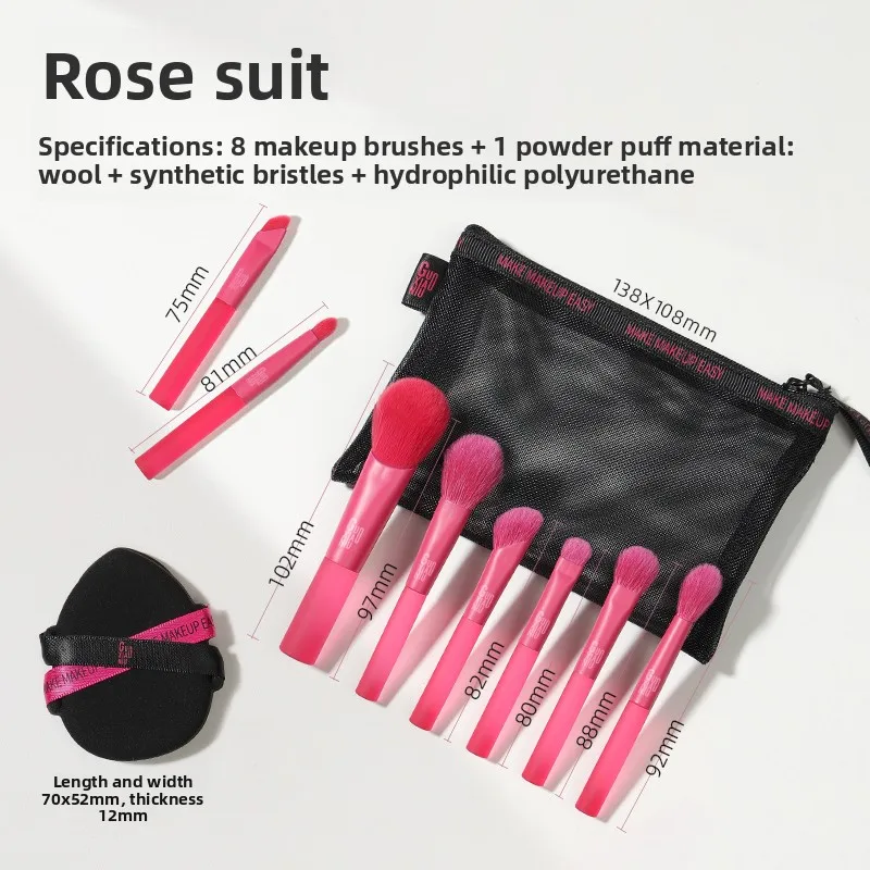 GUOXIAONIU 8Pcs Red Color Multi-purpose Makeup Brushes Set Cosmetic Powder Eye Shadow Blush Blending Beauty Make Up Tool
GUOXIAONIU 8Pcs Red Color Multi-purpose Makeup Brushes Set Cosmetic Powder Eye Shadow Blush Blending Beauty Make Up Tool