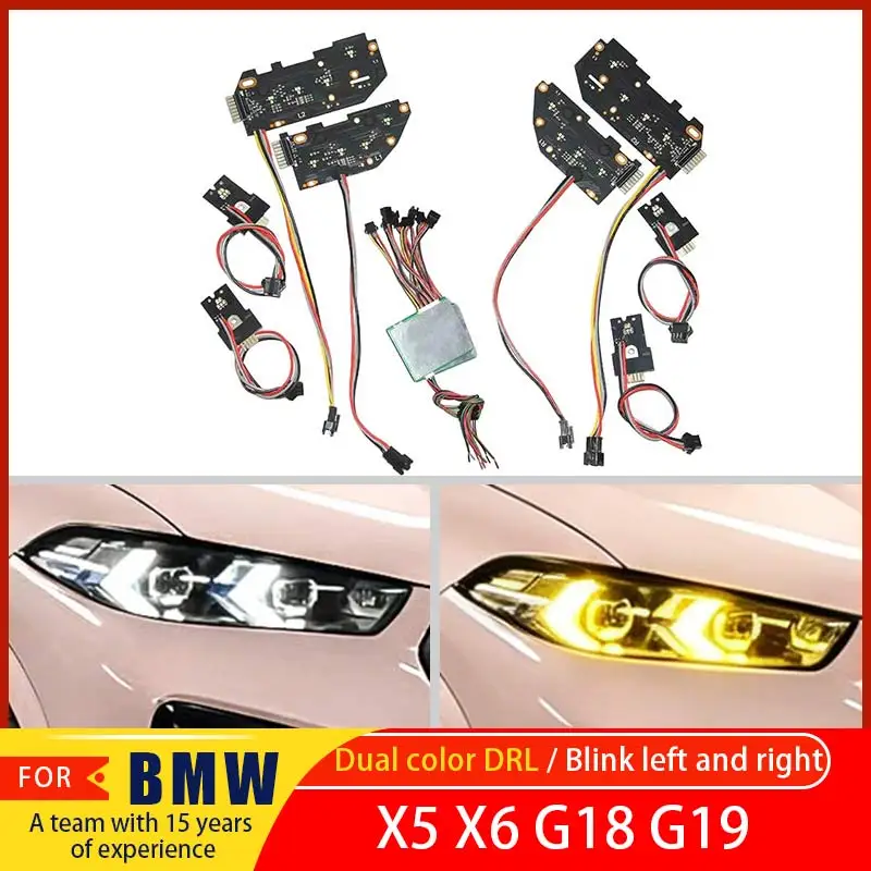 FOR BMW G18 G06 LCI X5 X6 F96 F95 LED Headlights Yellow White Dual Color DRL Module Angel Eye Yellow Daytime Running Lights
FOR BMW G18 G06 LCI X5 X6 F96 F95 LED Headlights Yellow White Dual Color DRL Module Angel Eye Yellow Daytime Running Lights