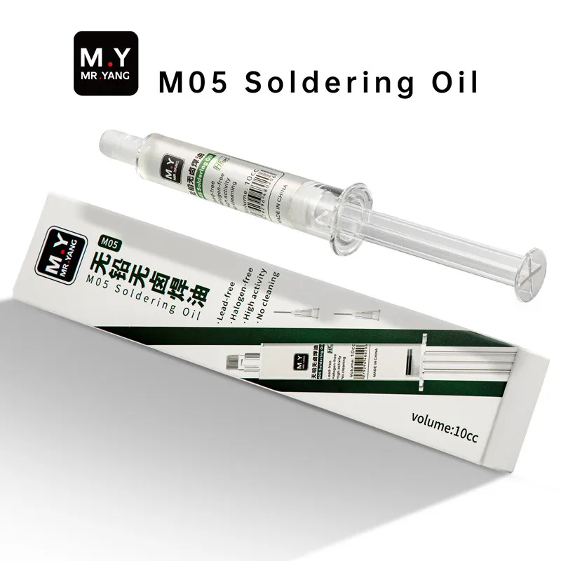 M.Y Mr Yang M05 10CC Lead Free and Halogen-free Soldering Flux BGA SMD PCB Phone Repair Cleaning-free Needle Tube Welding Oil
M.Y Mr Yang M05 10CC Lead Free and Halogen-free Soldering Flux BGA SMD PCB Phone Repair Cleaning-free Needle Tube Welding Oil