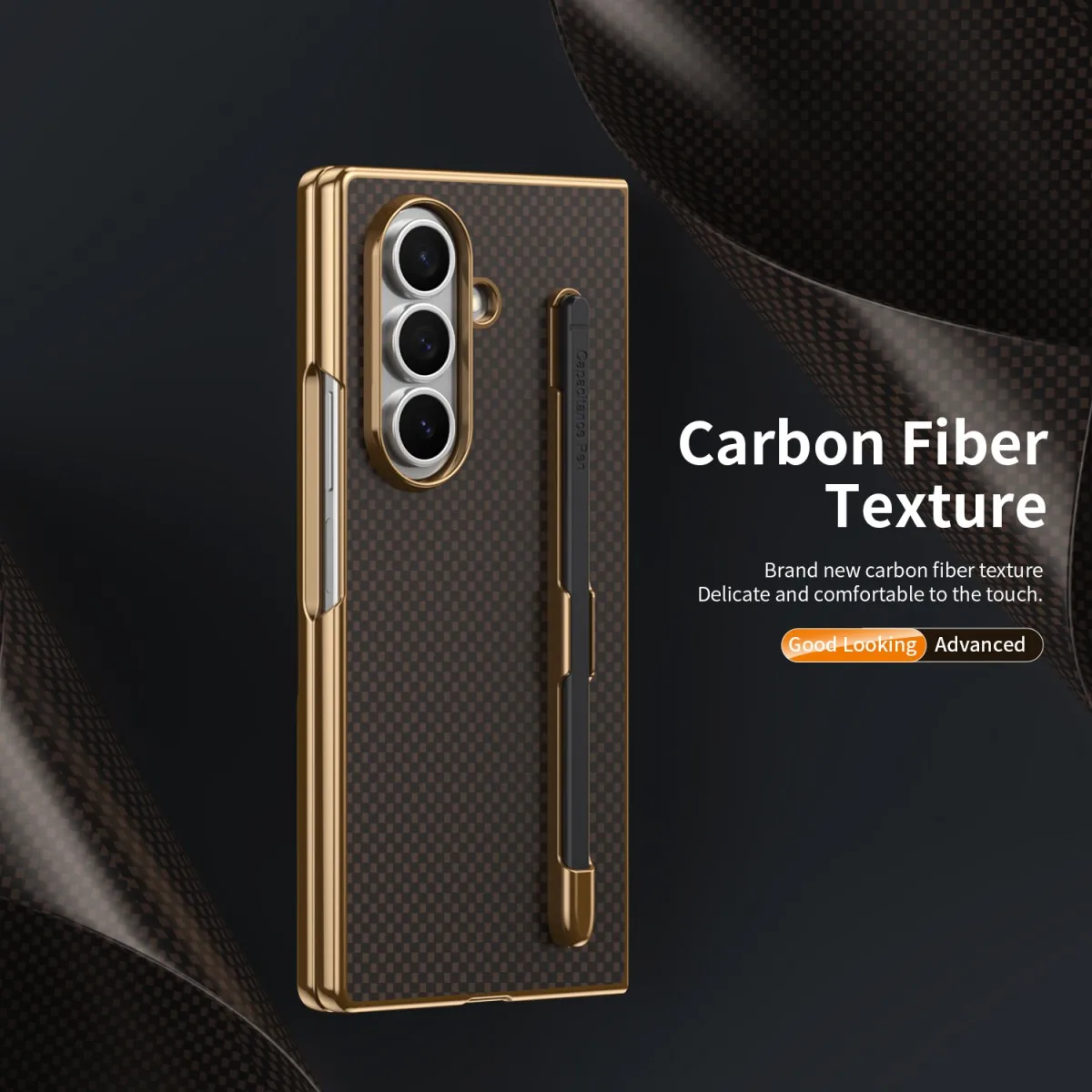 For Samsung Galaxy Fold 7, 6, 5, 4, 3 phone case, electroplated PC material, with tempered screen protector, and pen slot.
For Samsung Galaxy Fold 7, 6, 5, 4, 3 phone case, electroplated PC material, with tempered screen protector, and pen slot.