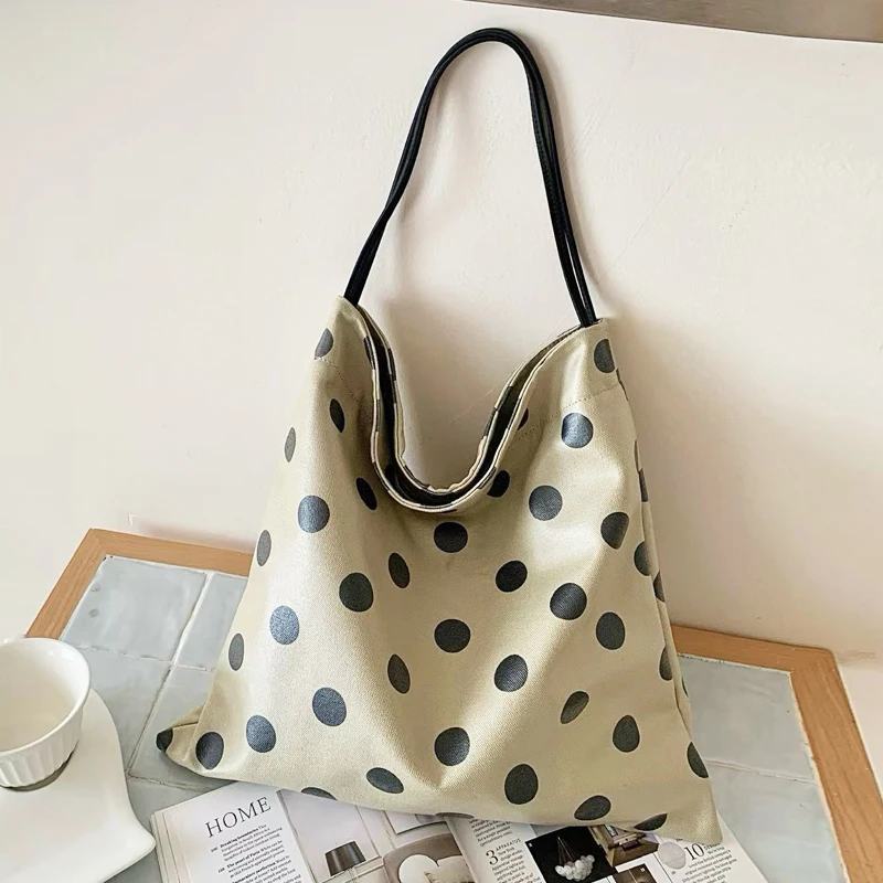 Casual Polka Dot Slim Canvas Tote Bags For Women Luxury Designer Handbag Purse 2026 New In With Cowhide Straps Underarm Shoulder
Casual Polka Dot Slim Canvas Tote Bags For Women Luxury Designer Handbag Purse 2026 New In With Cowhide Straps Underarm Shoulder