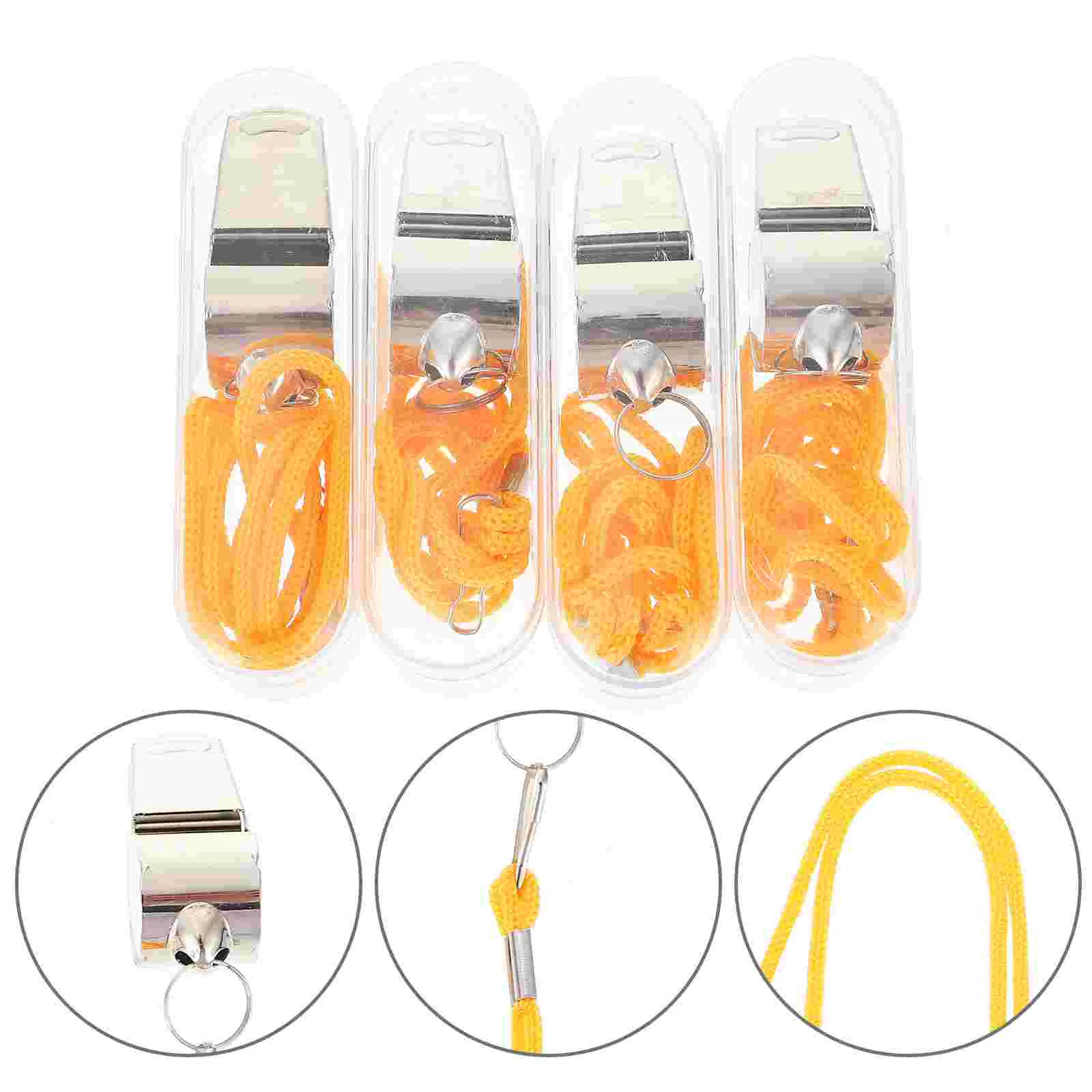 4 Pcs Post of The Lid Whistle Pendant Professional Referee Portable Stainless Steel Football Child Crisp Sound
4 Pcs Post of The Lid Whistle Pendant Professional Referee Portable Stainless Steel Football Child Crisp Sound
