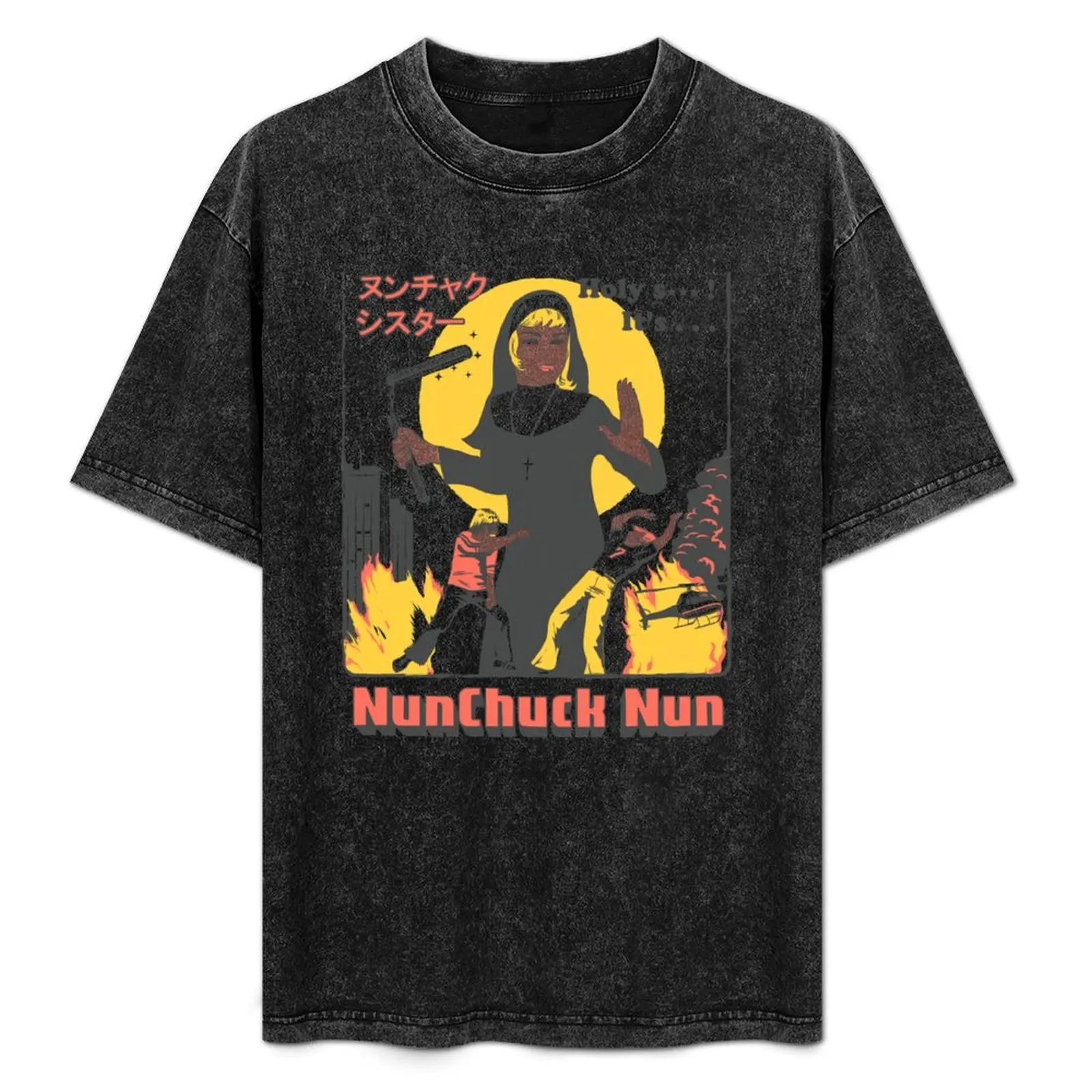 NUNCHUCK NUN T-Shirt Trendy Casual Short Sleeve Shirt
NUNCHUCK NUN T-Shirt Trendy Casual Short Sleeve Shirt
