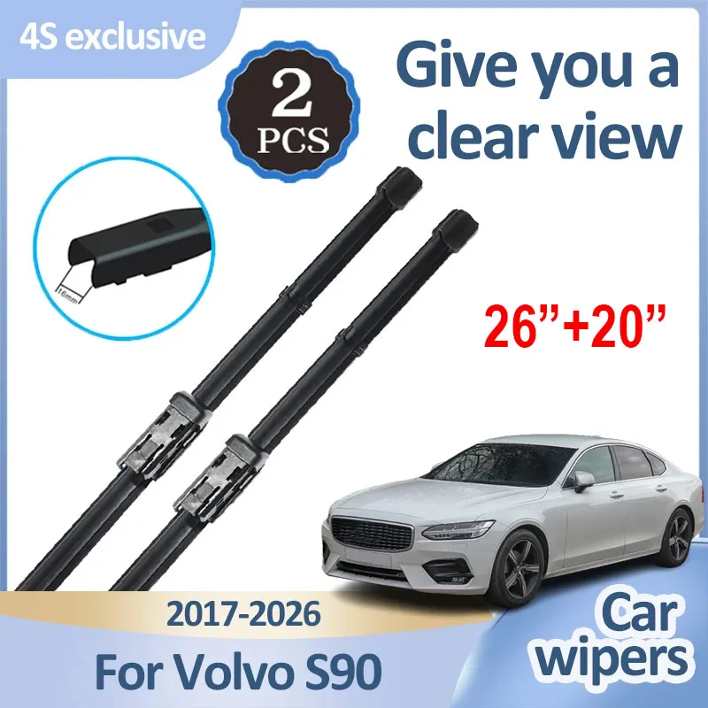 Автомобильные щетки стеклоочистителя для Volvo S90, комплект кузова 2017, аксессуары 2017-2026, прочные слизи, щетки для лобового стекла, автомобильные аксессуары
Автомобильные щетки стеклоочистителя для Volvo S90, комплект кузова 2017, аксессуары 2017-2026, прочные слизи, щетки для лобового стекла, автомобильные аксессуары
