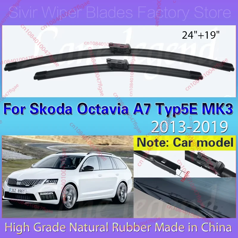 2PCS For Skoda Octavia A7 Typ5E MK3 2013 - 2019 24"+19" Front Wiper Blades Windshield Windscreen Window Rain Brush Accessories
2PCS For Skoda Octavia A7 Typ5E MK3 2013 - 2019 24"+19" Front Wiper Blades Windshield Windscreen Window Rain Brush Accessories