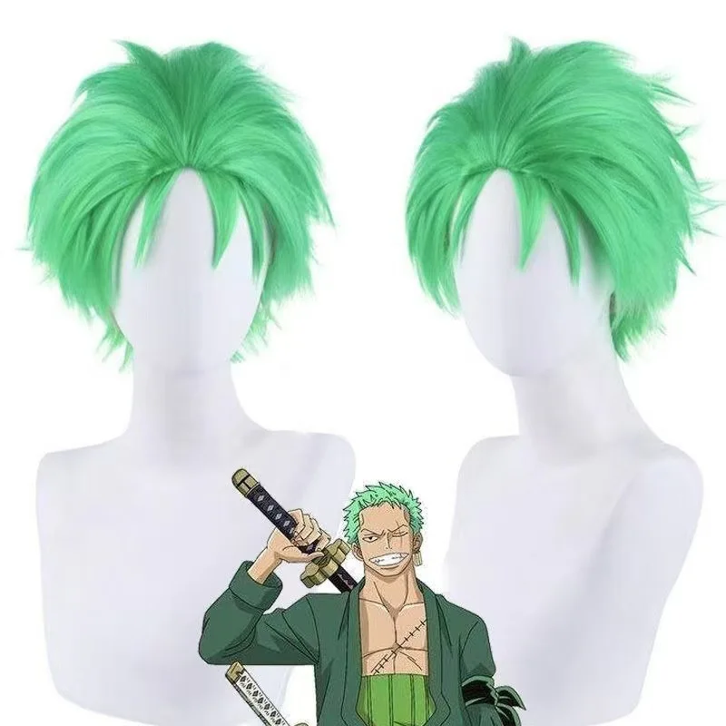 1 piece of green back, short hair, haizeiwang anime, Rolonoa Zoron styling, playing wig
1 piece of green back, short hair, haizeiwang anime, Rolonoa Zoron styling, playing wig
