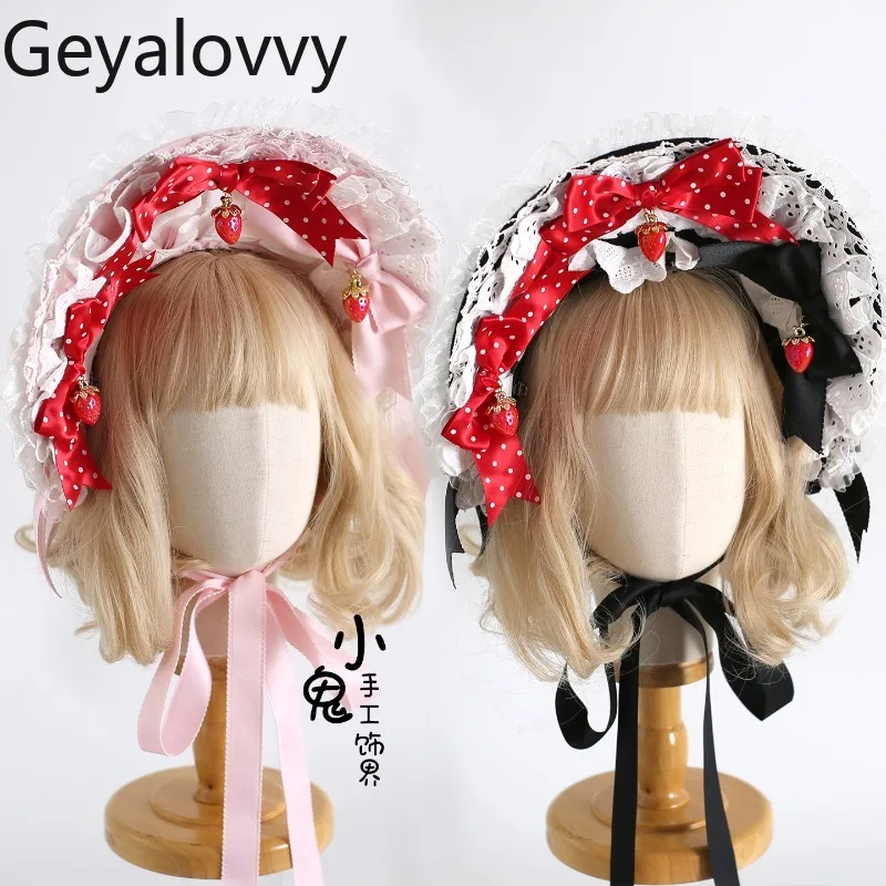 Оригинальный японский головной убор в стиле Лолиты в горошек, милые милые милые девушки, универсальный бант, цветные блоки, аксессуары для волос для торта 
Оригинальный японский головной убор в стиле Лолиты в горошек, милые милые милые девушки, универсальный бант, цветные блоки, аксессуары для волос для торта
