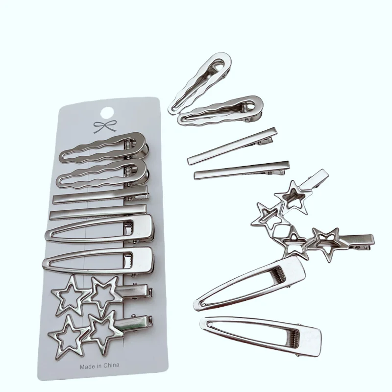 Wholesale Sliver Metal Hair Clips Women Girls Hairpin Personality Bangs Side Headwear Barrettes Hairclip Hair Accessories
Wholesale Sliver Metal Hair Clips Women Girls Hairpin Personality Bangs Side Headwear Barrettes Hairclip Hair Accessories