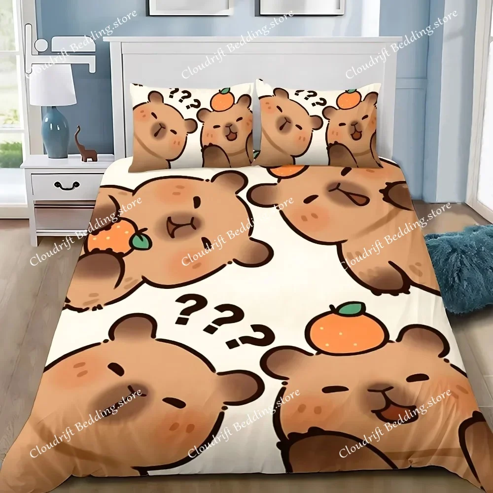 Cute Capybara Duvet Cover Pillowcase Bedding Set Adult Boy Girl Bedroom Decoration Children Gift Single Double Large Size
Cute Capybara Duvet Cover Pillowcase Bedding Set Adult Boy Girl Bedroom Decoration Children Gift Single Double Large Size