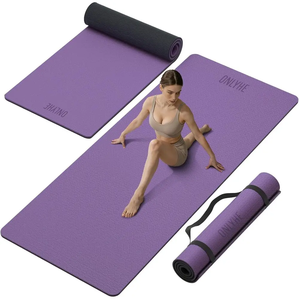 10mm Thick Non-Slip Anti-Tear Yoga Mat, 72x35 XL for Pilates, Home Workouts, Gym, and Stretching with Carry Strap
10mm Thick Non-Slip Anti-Tear Yoga Mat, 72x35 XL for Pilates, Home Workouts, Gym, and Stretching with Carry Strap