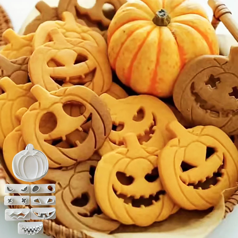 Cartoon Halloween Pumpkin Cookie Cutters Pressable Biscuit Mold DIY Kitchen Baking Pastry Bakeware
Cartoon Halloween Pumpkin Cookie Cutters Pressable Biscuit Mold DIY Kitchen Baking Pastry Bakeware