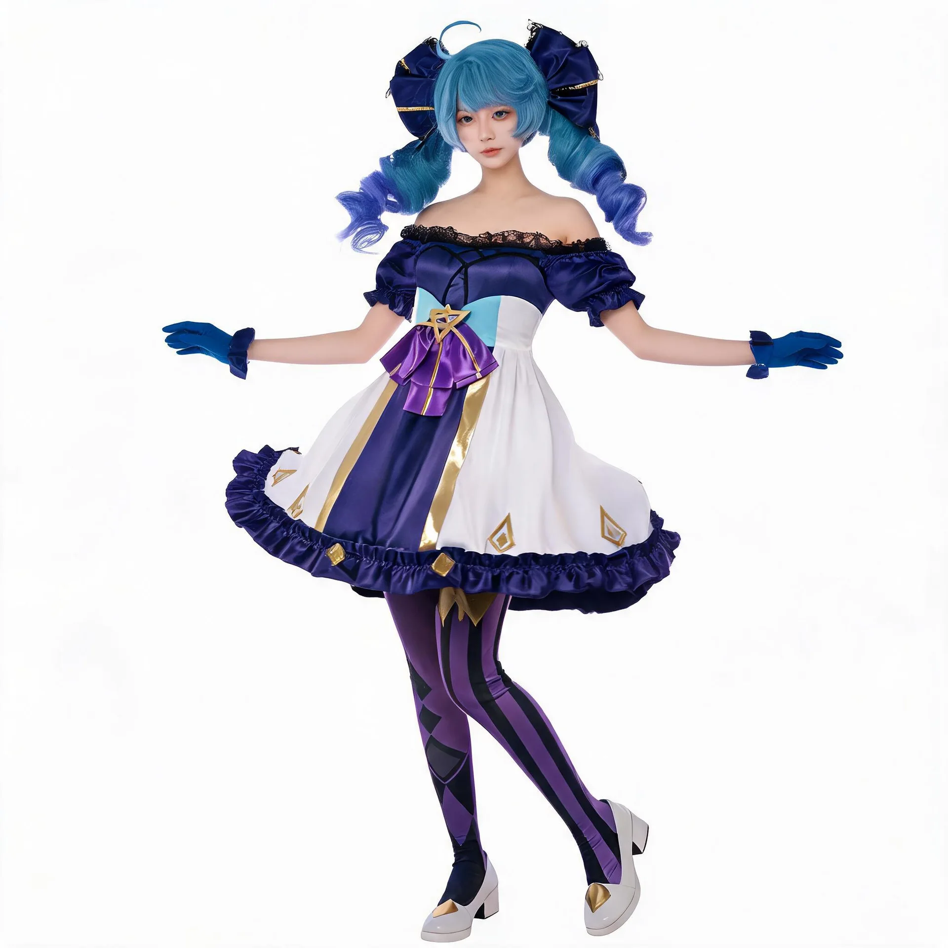 LOL Gwen Short Sleeve Dress with Gloves Cosplay Costumes Game Character Halloween Party Performance Clothes for Women
LOL Gwen Short Sleeve Dress with Gloves Cosplay Costumes Game Character Halloween Party Performance Clothes for Women