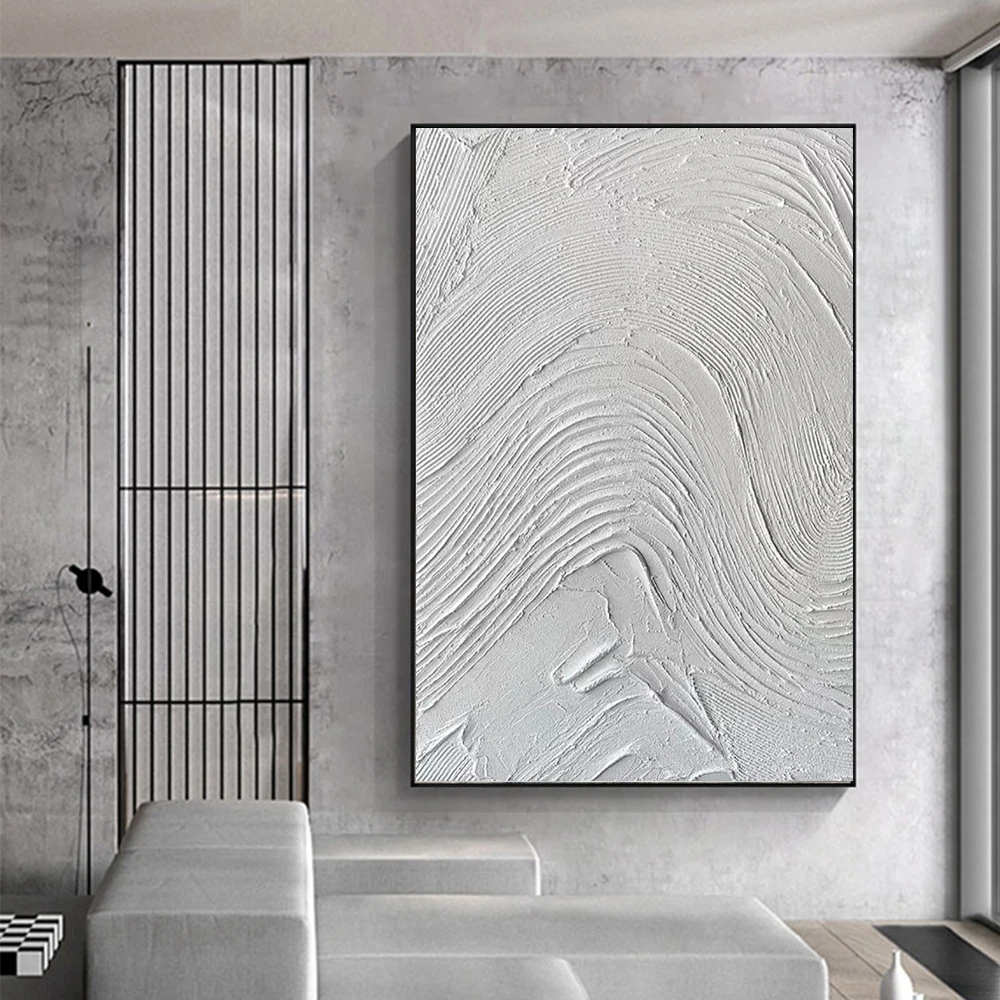 Hand-Painted Oil Painting White 3D Abstract Oil Painting On Canvas Art Modern Simple Fashionable Living Room Decorative Painting
Hand-Painted Oil Painting White 3D Abstract Oil Painting On Canvas Art Modern Simple Fashionable Living Room Decorative Painting