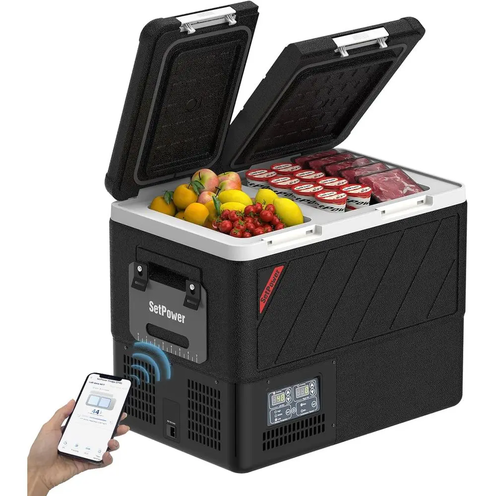 12V Portable Dual Zone 48QT Refrigerator for Cars, SUVs, Trucks, RVs, and Outdoor Adventures
12V Portable Dual Zone 48QT Refrigerator for Cars, SUVs, Trucks, RVs, and Outdoor Adventures