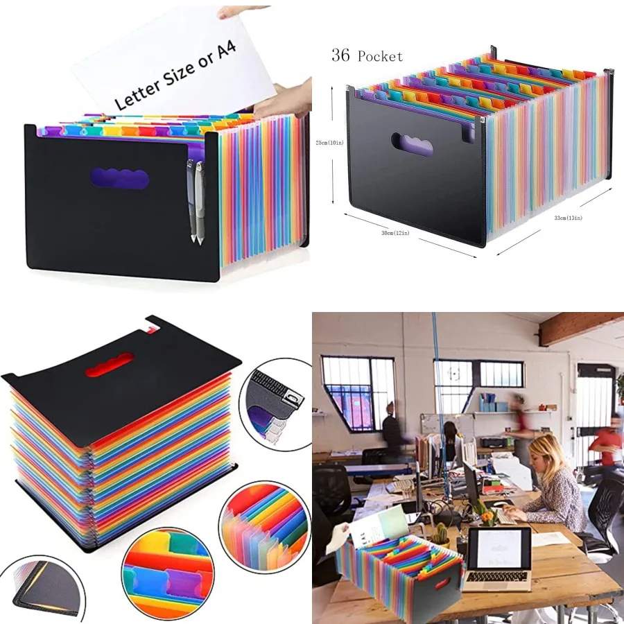 YXQ 36 карманов, расширяющаяся папка для файлов, портативный органайзер для документов большой емкости, размер буквы A4, разноцветный аккордеонный файл Bo
YXQ 36 карманов, расширяющаяся папка для файлов, портативный органайзер для документов большой емкости, размер буквы A4, разноцветный аккордеонный файл Bo
