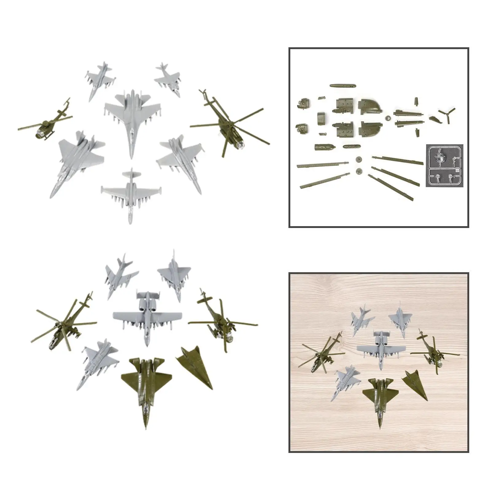 8x 1/144 Scale Aircraft Model Small Aircraft Model Set Helicopter Collection Building Assembled Souvenir
8x 1/144 Scale Aircraft Model Small Aircraft Model Set Helicopter Collection Building Assembled Souvenir