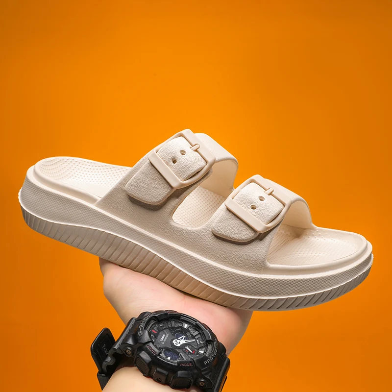 Soft Sole Eva Cloud Slippers men 2025 Summer Double Buckle Pillow Sandals Woman Slides Flat Heels Non Slip Home Flip Flops
Soft Sole Eva Cloud Slippers men 2025 Summer Double Buckle Pillow Sandals Woman Slides Flat Heels Non Slip Home Flip Flops
