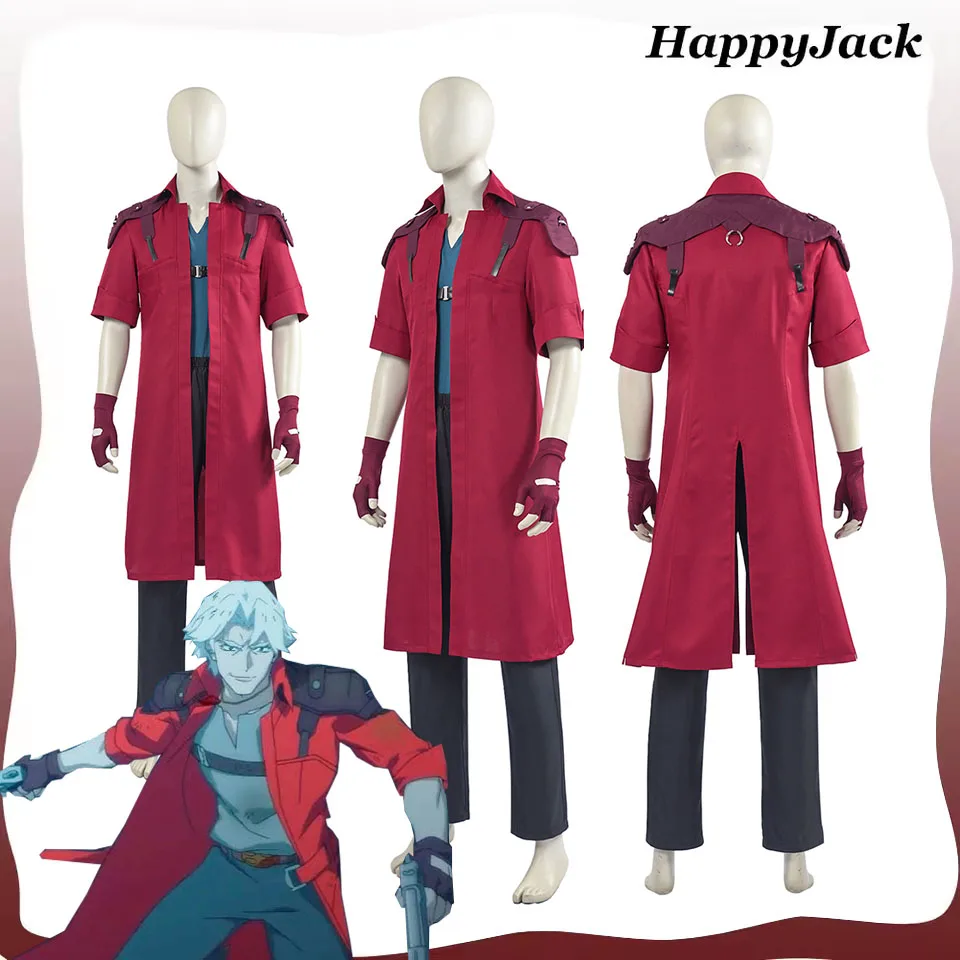 Dante Cosplay Costume Adult Men Coat Tops Pants Outfits Fantasy Roleplay Clothing for Halloween Carnival Dress Up Party Suit
Dante Cosplay Costume Adult Men Coat Tops Pants Outfits Fantasy Roleplay Clothing for Halloween Carnival Dress Up Party Suit