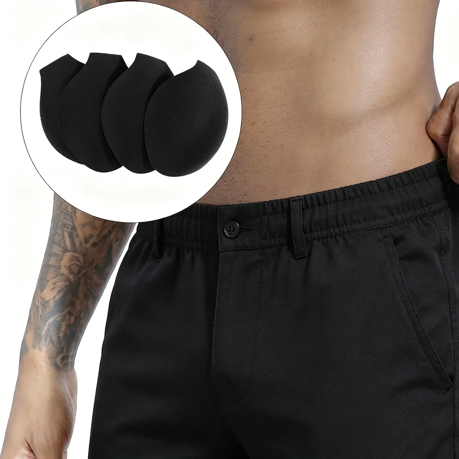 4Pcs Sponge Pad for Underwear Cup Bulge Pouch Insert Swimwear Comfortable Breathable Polyester Fabric
4Pcs Sponge Pad for Underwear Cup Bulge Pouch Insert Swimwear Comfortable Breathable Polyester Fabric