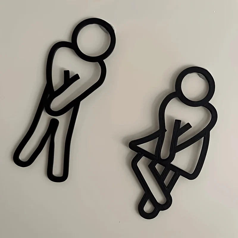 2D Flat Design, Fun Bathroom Signs - Restroom Symbols for Men and Women - Door Decorations for Male and Female Restrooms, Suitable for Toilet Signs in Restaurants, Canteens, Hotels, Coffee Shops and Other Venues
2D Flat Design, Fun Bathroom Signs - Restroom Symbols for Men and Women - Door Decorations for Male and Female Restrooms, Suitable for Toilet Signs in Restaurants, Canteens, Hotels, Coffee Shops and Other Venues