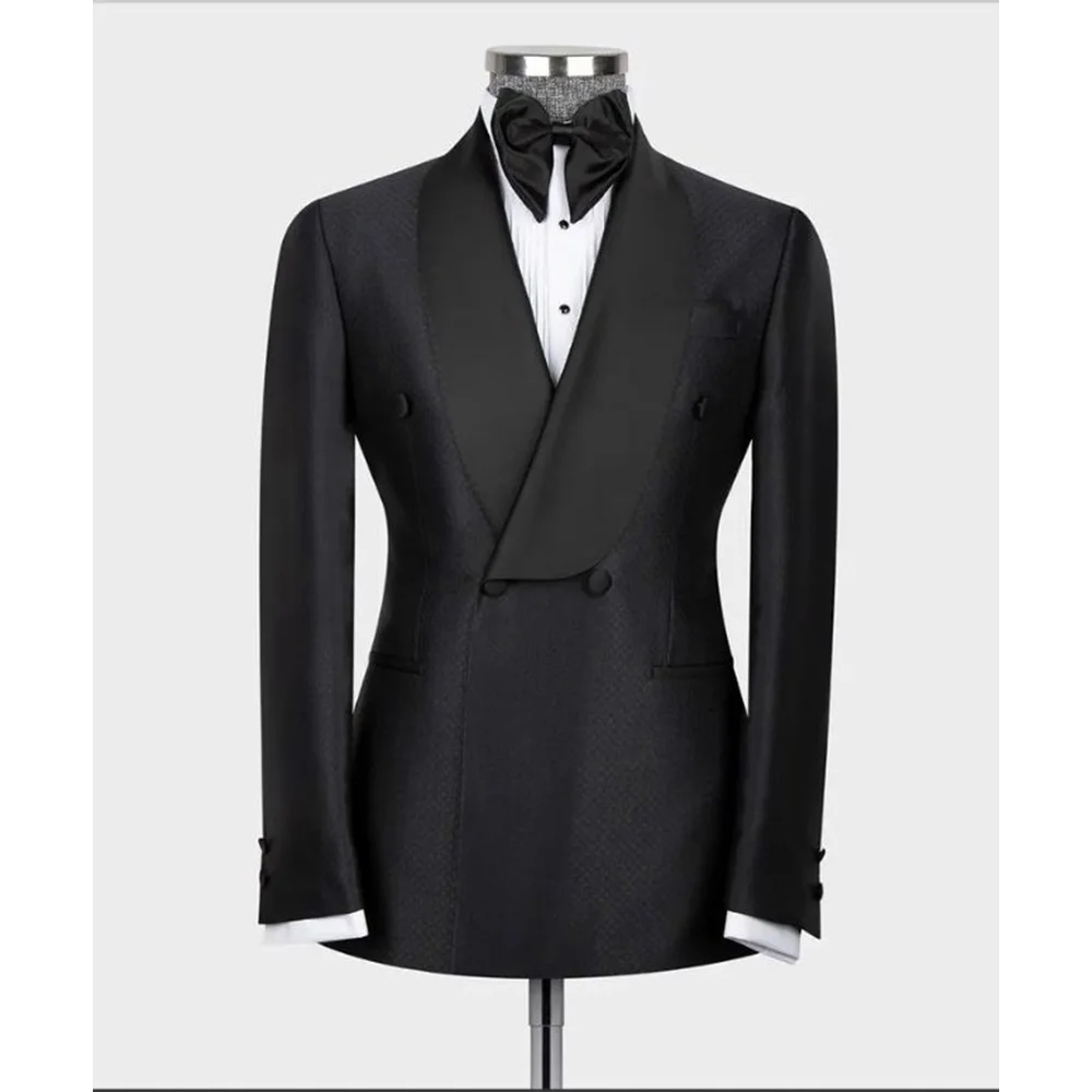 Classic Black Men's Two Piecs Suits Jacket Pants Double Breasted Slim Handsome Formal Banquet Custom Suits
Classic Black Men's Two Piecs Suits Jacket Pants Double Breasted Slim Handsome Formal Banquet Custom Suits
