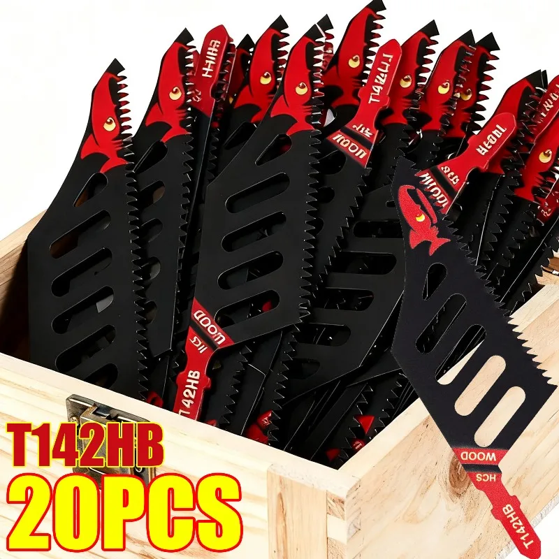 Heavy Duty T142HB Jigsaw Blade Coarse Teeth T-Shank Curved Saw Blades for Aluminum Fiberboard Plywood High Precision Cut Tool
Heavy Duty T142HB Jigsaw Blade Coarse Teeth T-Shank Curved Saw Blades for Aluminum Fiberboard Plywood High Precision Cut Tool