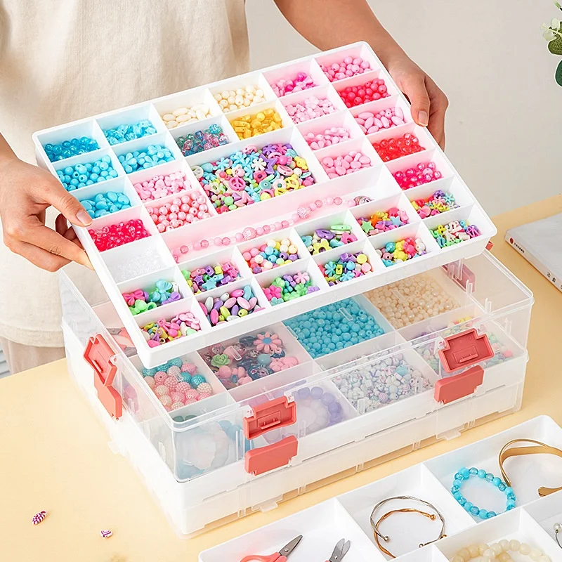New Desktop Bead Jewelry Storage Box Plastic with Cover Multi-layered Can Store Loose Beads Organizer Box for Home Storage
New Desktop Bead Jewelry Storage Box Plastic with Cover Multi-layered Can Store Loose Beads Organizer Box for Home Storage