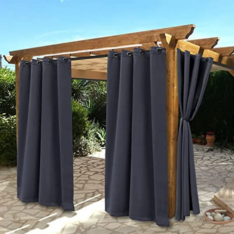 Waterproof Indoor/Outdoor Curtains for Patio - Thermal Insulated, Sun Blocking Grommet Blackout Curtains for Bedroom, Porch, Li
Waterproof Indoor/Outdoor Curtains for Patio - Thermal Insulated, Sun Blocking Grommet Blackout Curtains for Bedroom, Porch, Li