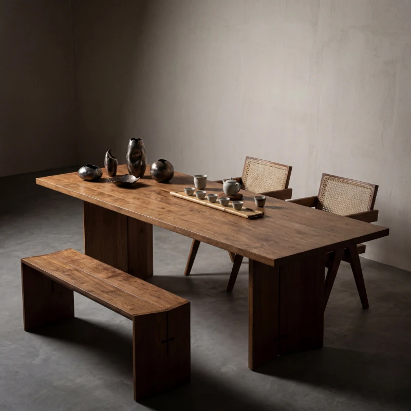 Classic Chinese solid wood dining table, modern kitchen dining table, villa living room furniture
Classic Chinese solid wood dining table, modern kitchen dining table, villa living room furniture