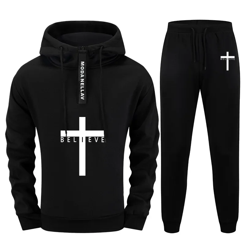 Chris Cross Print Mens Casual Hooded Tracksuit Set Autumn Winter Thermal Fleece Sweatpants Hoodie Urban Street Style Sweatshirts
Chris Cross Print Mens Casual Hooded Tracksuit Set Autumn Winter Thermal Fleece Sweatpants Hoodie Urban Street Style Sweatshirts