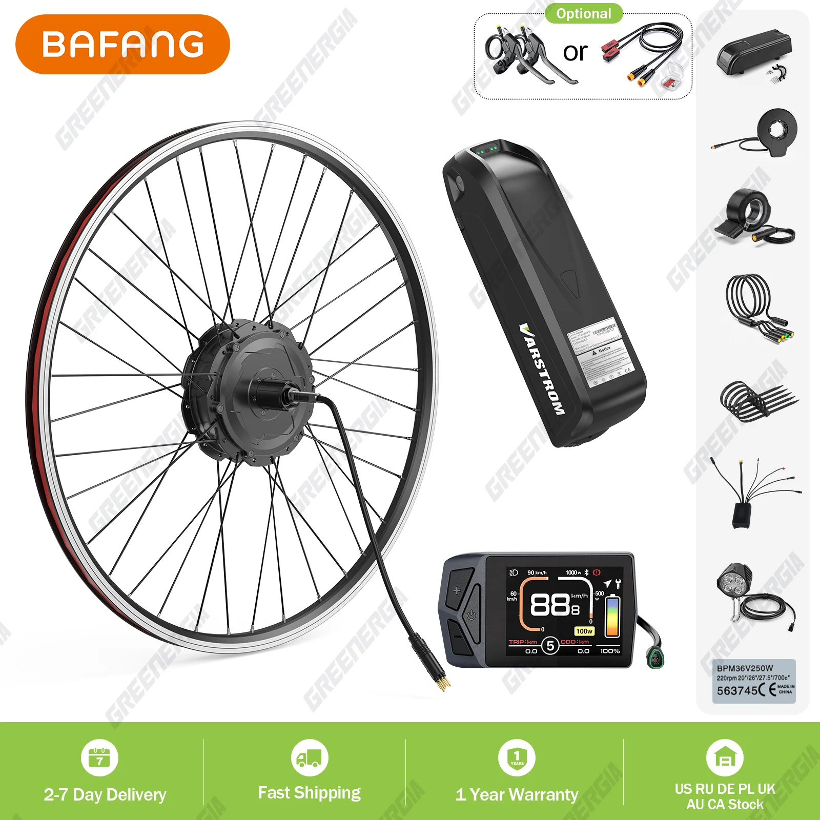 Varstrom 125XV 48V 750W 500W Rear Hub Motor Kit 20 26 27.5 700C Electric Bicycle 16Ah 20Ah Cassette V Brake Bike Conversion Kit
Varstrom 125XV 48V 750W 500W Rear Hub Motor Kit 20 26 27.5 700C Electric Bicycle 16Ah 20Ah Cassette V Brake Bike Conversion Kit
