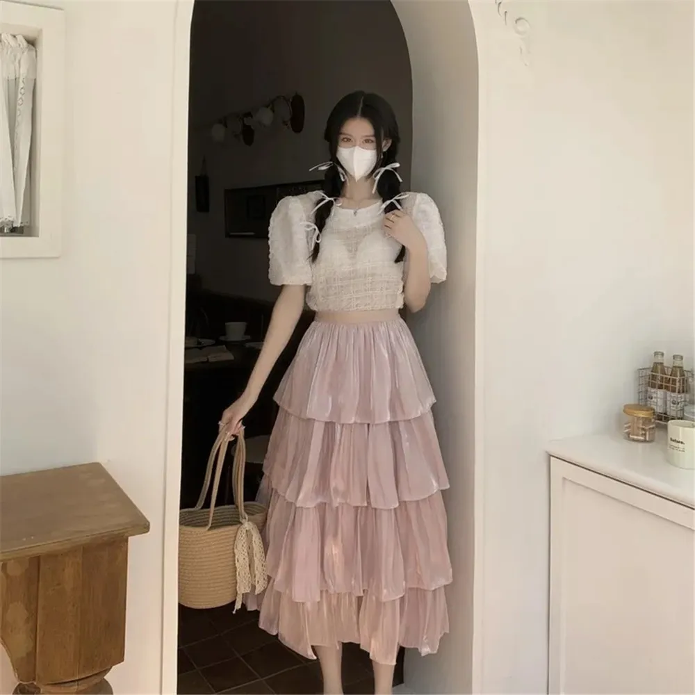 Princess Midi Skirts Women Pure Sweet Tiered Designed Chic Summer Aesthetic Fashion Gentle Vintage French Style Fairycore Faldas
Princess Midi Skirts Women Pure Sweet Tiered Designed Chic Summer Aesthetic Fashion Gentle Vintage French Style Fairycore Faldas