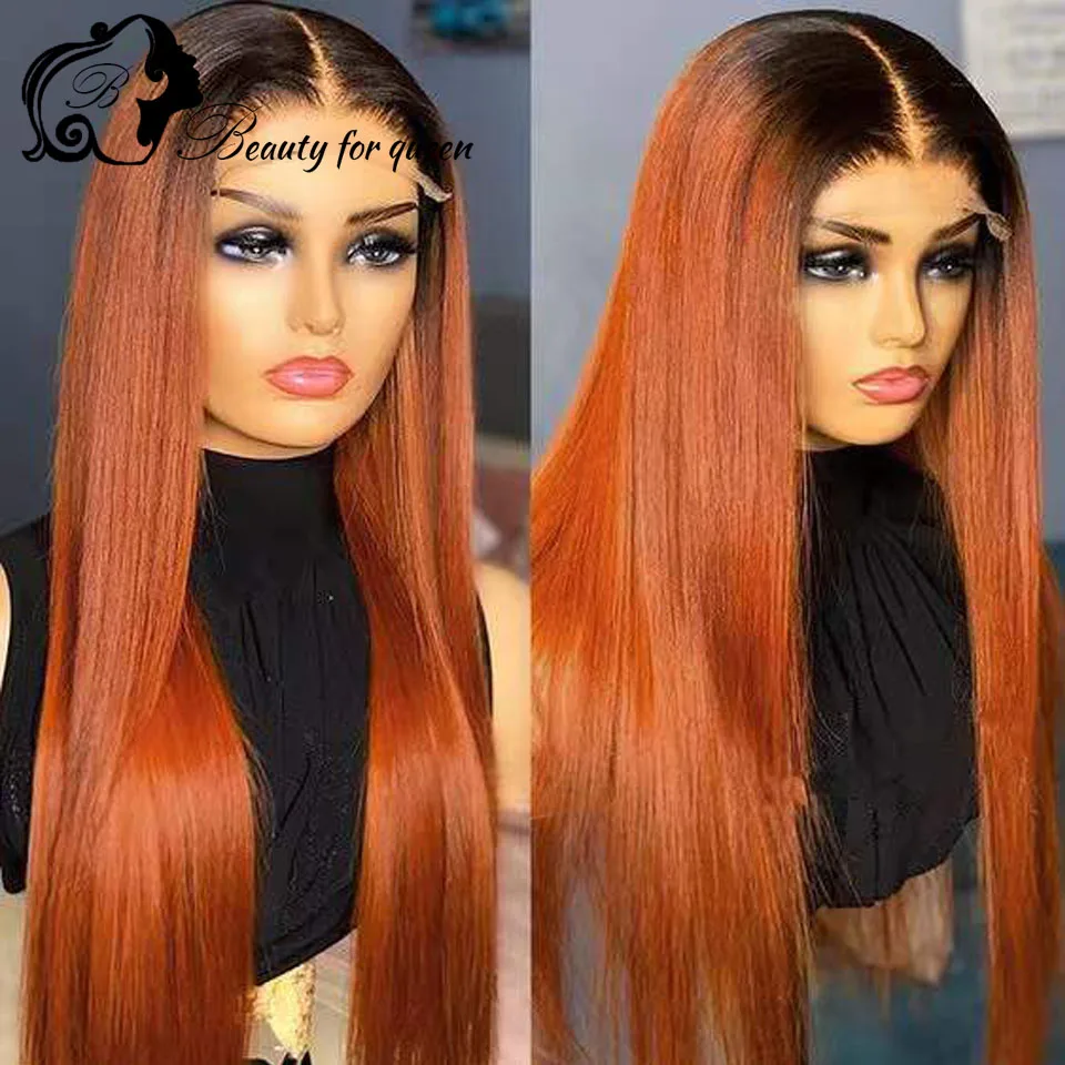 Orange Black Straight Highlight Brazilian Human Hair Wig Highlight Colored Pre Plucked 13x4 HD Lace Frontal Wigs 180 Density
Orange Black Straight Highlight Brazilian Human Hair Wig Highlight Colored Pre Plucked 13x4 HD Lace Frontal Wigs 180 Density