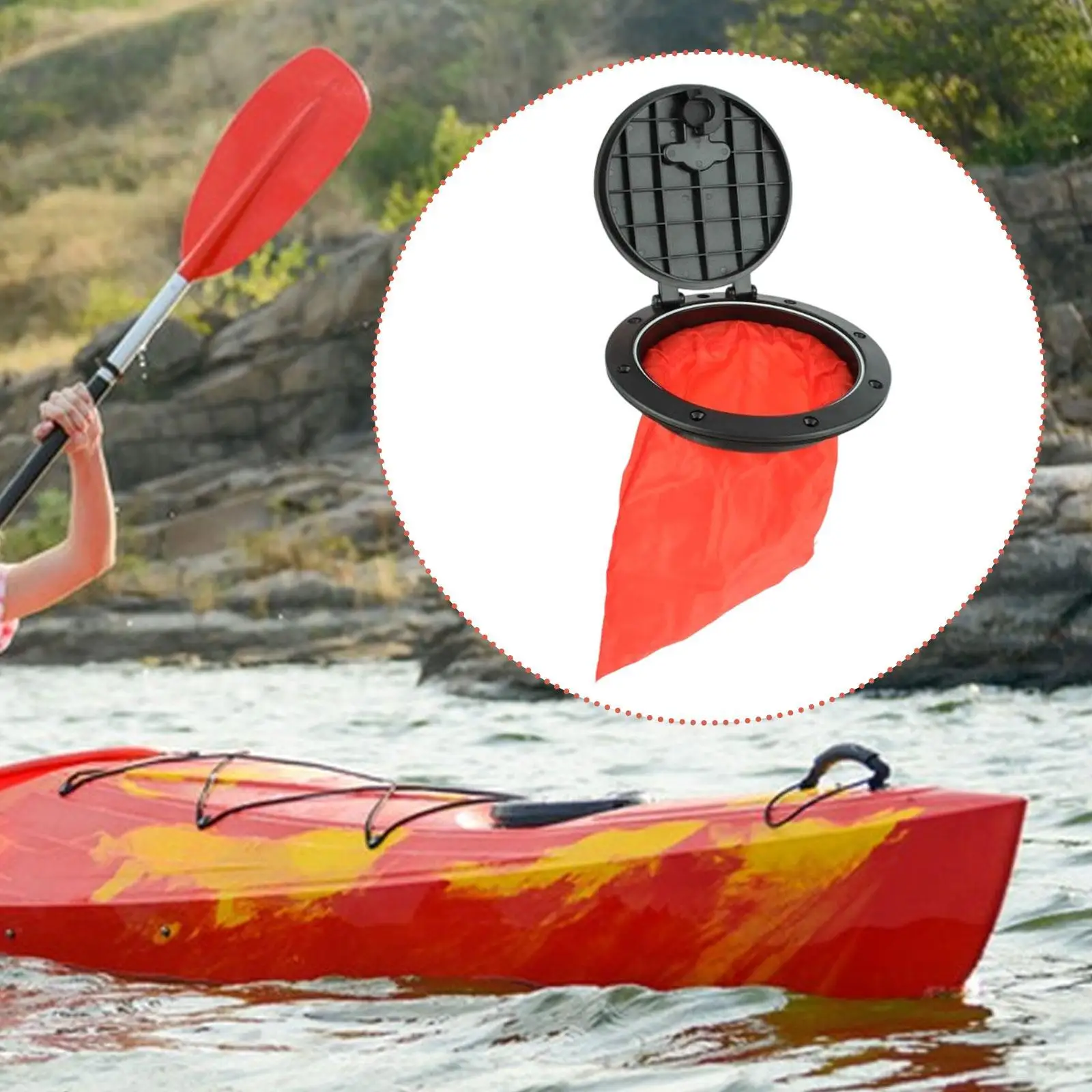 6 inch Kayak Deck Hatch Cover Easy Installation Round with Storage Bag Deck Plate for Boating Canoe Fishing Rigging Sailing Boat
6 inch Kayak Deck Hatch Cover Easy Installation Round with Storage Bag Deck Plate for Boating Canoe Fishing Rigging Sailing Boat