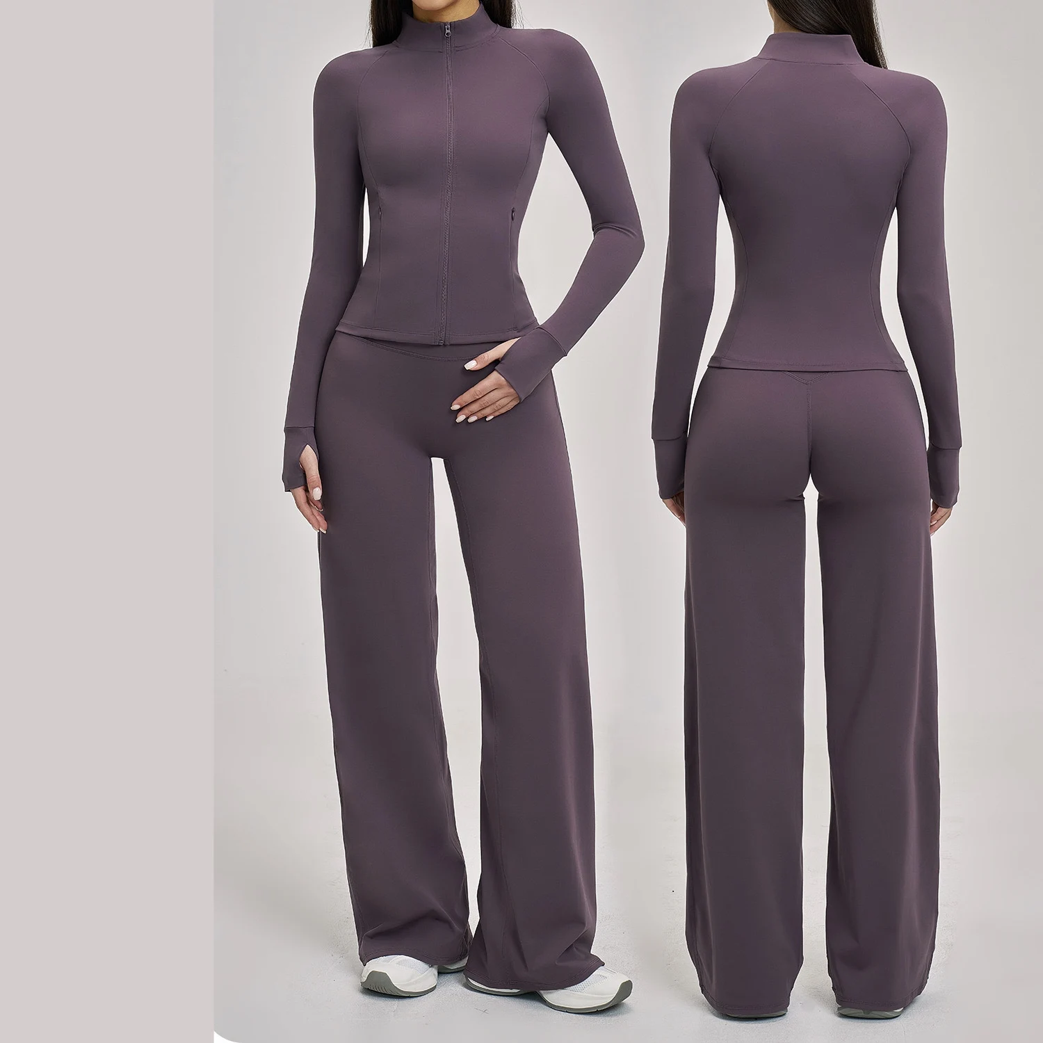 Ningyu 2PCS Yoga Set Women Gym Tracksuits Casual Jacket Zipper Long Sleeve Fitness Set High Waist Workout Flared Pants Sport Set
Ningyu 2PCS Yoga Set Women Gym Tracksuits Casual Jacket Zipper Long Sleeve Fitness Set High Waist Workout Flared Pants Sport Set