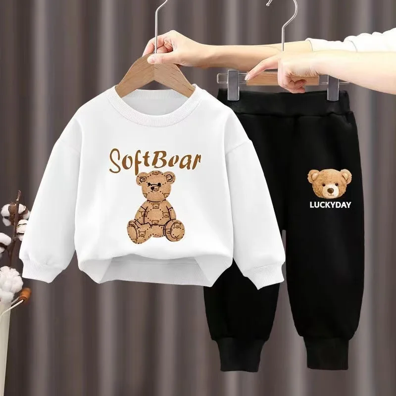 Autumn Baby Girl Boy Clothes Set Children Letter Bear Printing Sweatshirt Top and Pants Bottom 2 Piece Suit Kid Tracksuit
Autumn Baby Girl Boy Clothes Set Children Letter Bear Printing Sweatshirt Top and Pants Bottom 2 Piece Suit Kid Tracksuit