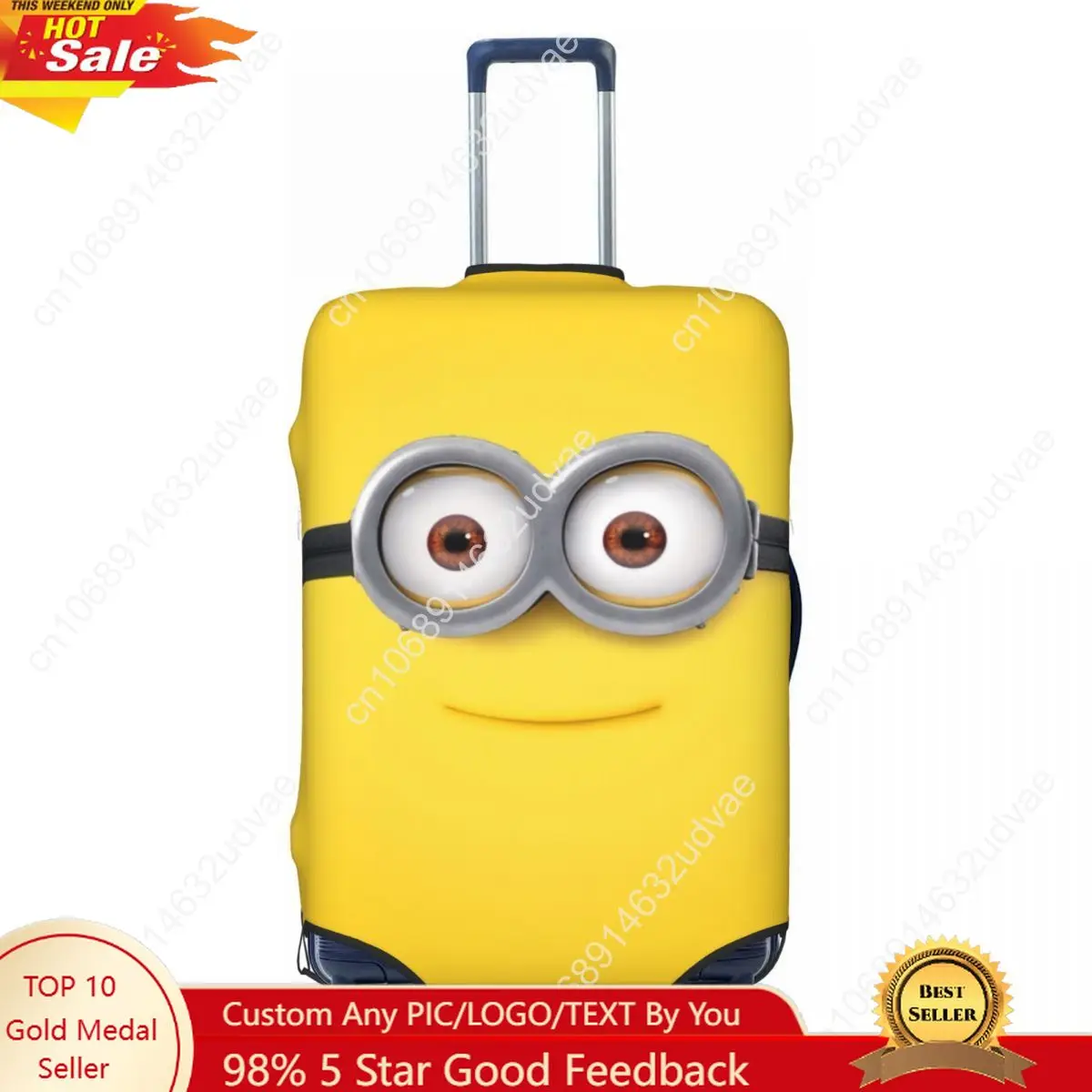 Custom Cute Small Yellow Man Luggage Cover Protector Dust Proof Travel Suitcase Covers
Custom Cute Small Yellow Man Luggage Cover Protector Dust Proof Travel Suitcase Covers