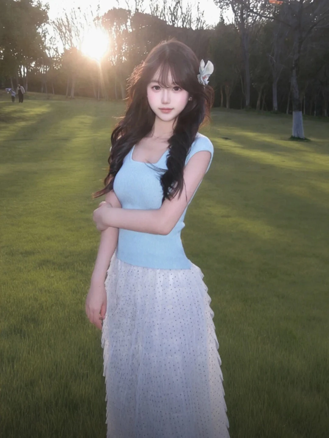 Chic Summer Outfit Short Sleeve T-Shirt And High Waist Skirt Set Comfortable Cotton V-Neck Print Design Gentle Style Ensemble
Chic Summer Outfit Short Sleeve T-Shirt And High Waist Skirt Set Comfortable Cotton V-Neck Print Design Gentle Style Ensemble