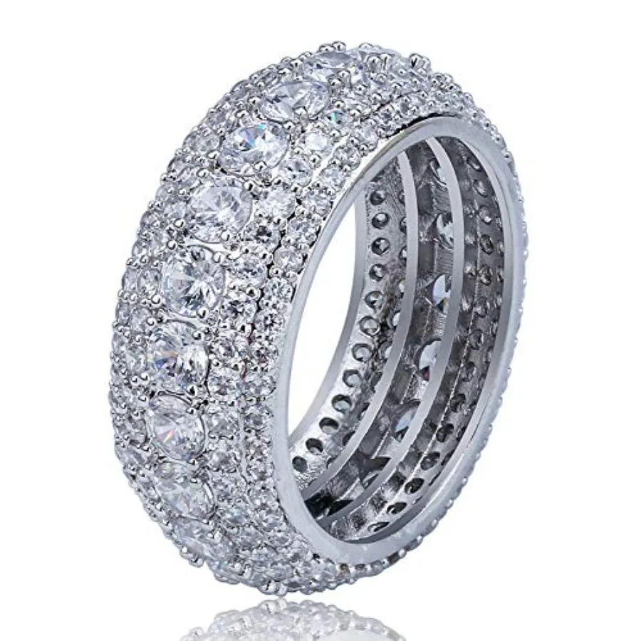 TOPGRILLZ MM Rings For Men 14K Silver-Plated 5A+ Cubic Zirconia Iced Out Anniversary Bling Black Band Pinky Mens Rings Fashion
TOPGRILLZ MM Rings For Men 14K Silver-Plated 5A+ Cubic Zirconia Iced Out Anniversary Bling Black Band Pinky Mens Rings Fashion
