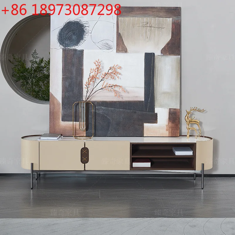 Italian living room simple modern light luxury household small apartment saddle leather coffee table TV cabinet combination
Italian living room simple modern light luxury household small apartment saddle leather coffee table TV cabinet combination