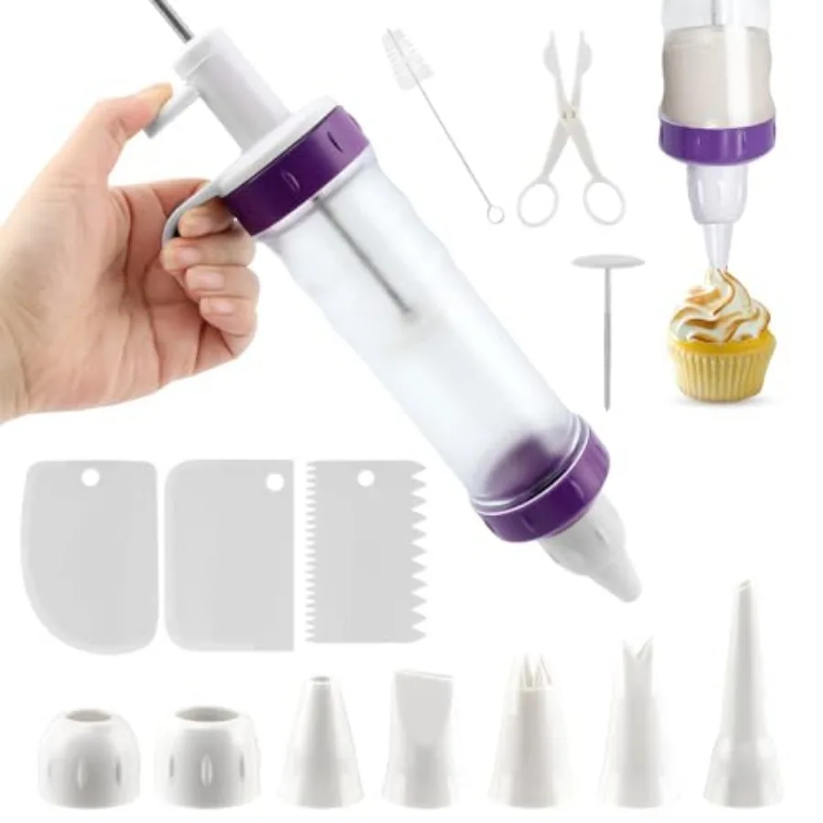 Donut Filler Injector, Cupcake Filler Tool Piping Kit, with 7 Icing Nozzles, 3 Cream Scrapers Frosting Piping Nozzles Kits, for
Donut Filler Injector, Cupcake Filler Tool Piping Kit, with 7 Icing Nozzles, 3 Cream Scrapers Frosting Piping Nozzles Kits, for
