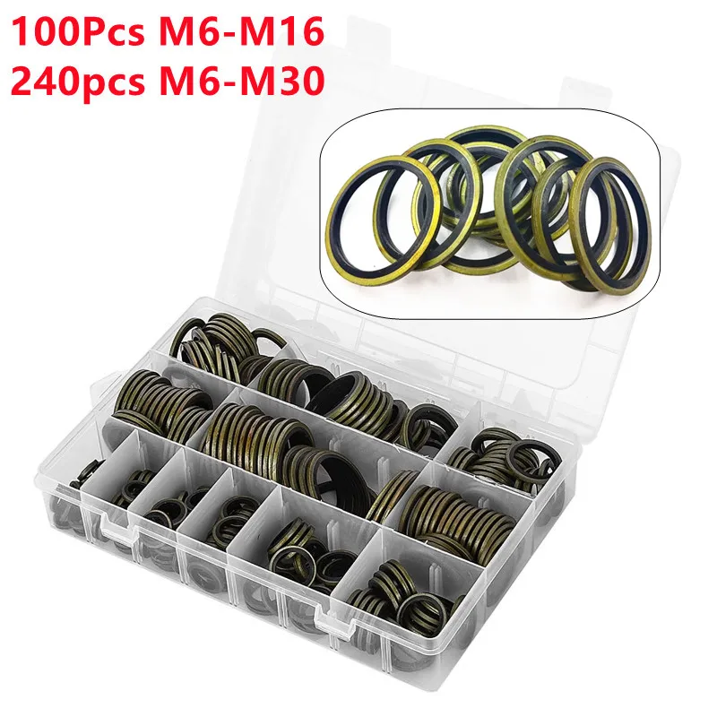 100Pcs/set M6-M16 , 240Pcs/set M6-M30 stainless steel Flat Ring Seal Assortment Kit With Box For Sump Plugs galvanized washers
100Pcs/set M6-M16 , 240Pcs/set M6-M30 stainless steel Flat Ring Seal Assortment Kit With Box For Sump Plugs galvanized washers