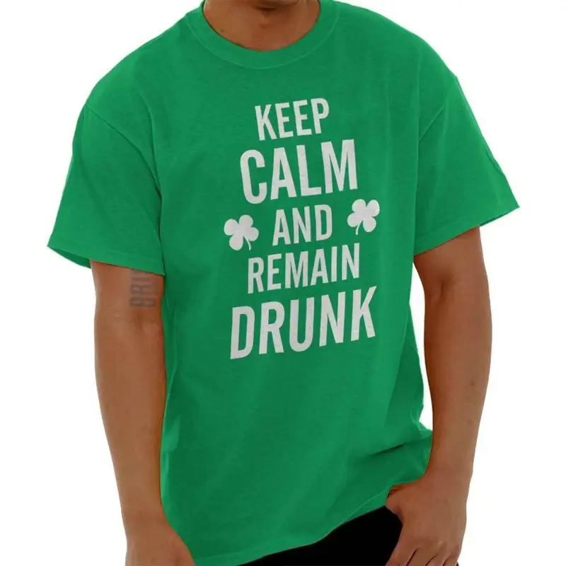 Женская или мужская футболка с круглым вырезом на день Святого Патрика Keep Calm Remain Drunk
Женская или мужская футболка с круглым вырезом на день Святого Патрика Keep Calm Remain Drunk