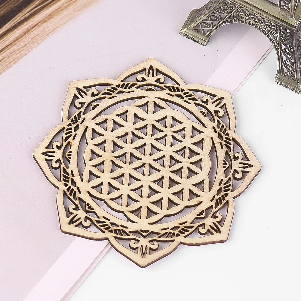 Wooden Flower Life Chakra Board Laser Engraved Hollow Out Desktop Decoration Yoga Meditation Energy Board Wicca Supplies 10cm
Wooden Flower Life Chakra Board Laser Engraved Hollow Out Desktop Decoration Yoga Meditation Energy Board Wicca Supplies 10cm