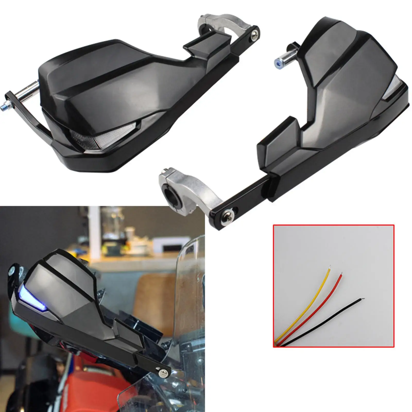 Universal Motorcycle Handlebar Handguard Protector LED Light for 22mm 25mm 28mm Street Bike Accessories Equipment
Universal Motorcycle Handlebar Handguard Protector LED Light for 22mm 25mm 28mm Street Bike Accessories Equipment