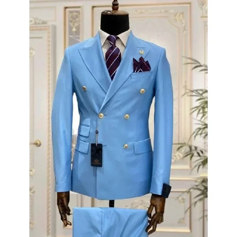 High-end Peak Lapel Men Suits 2 Pieces Summer Fashion Prom Party Wedding Groom Tuxedo Smart Casual Slim Fit Costume Homme 2024
High-end Peak Lapel Men Suits 2 Pieces Summer Fashion Prom Party Wedding Groom Tuxedo Smart Casual Slim Fit Costume Homme 2024