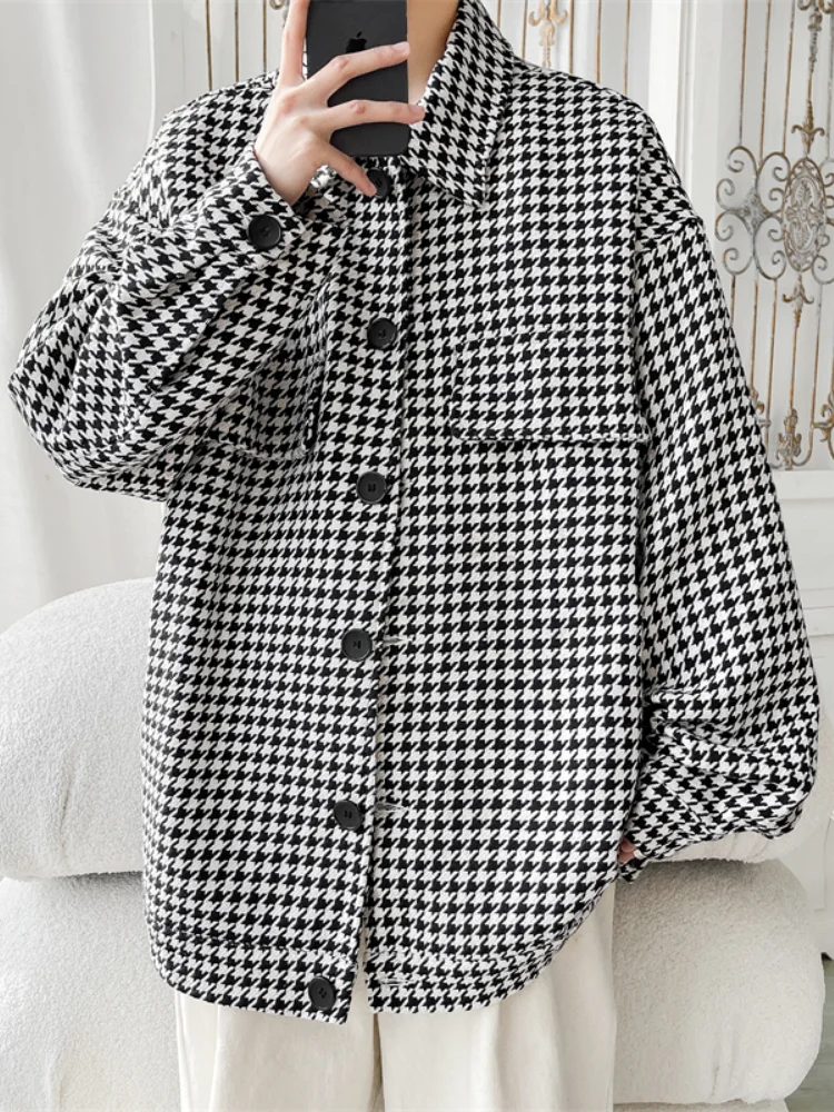 Casual Men's Tweed Jaet Spring Autumn Faion High-End Plaid Design Loose Fit Anti-Wrinkle Long Sve Zipper Closure Coat
Casual Men's Tweed Jaet Spring Autumn Faion High-End Plaid Design Loose Fit Anti-Wrinkle Long Sve Zipper Closure Coat