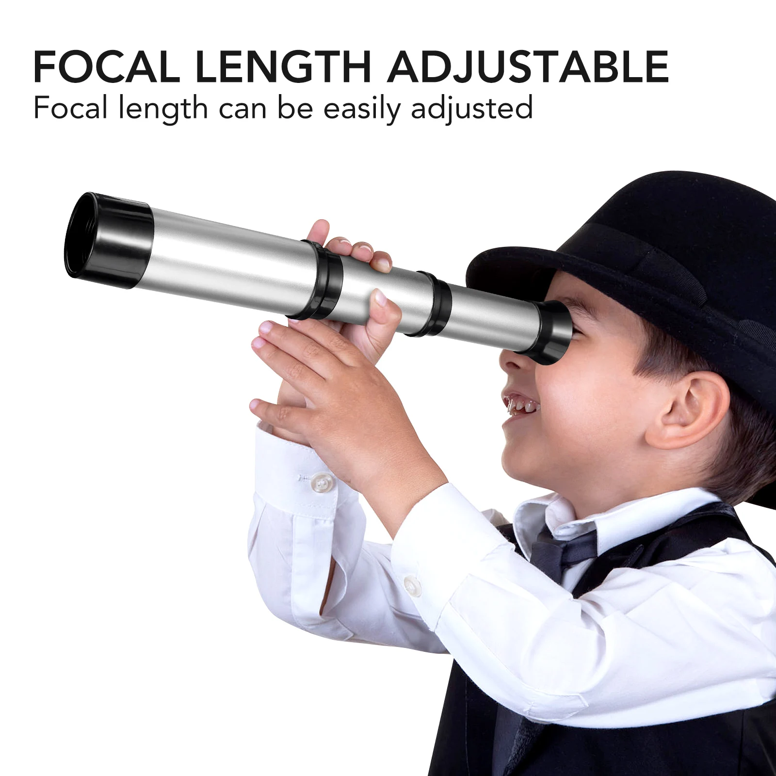 Single-Tube Retractable Silver Telescope for Kids Science Experiment Children Educational Plastic Telescope Playing Outdoor
Single-Tube Retractable Silver Telescope for Kids Science Experiment Children Educational Plastic Telescope Playing Outdoor