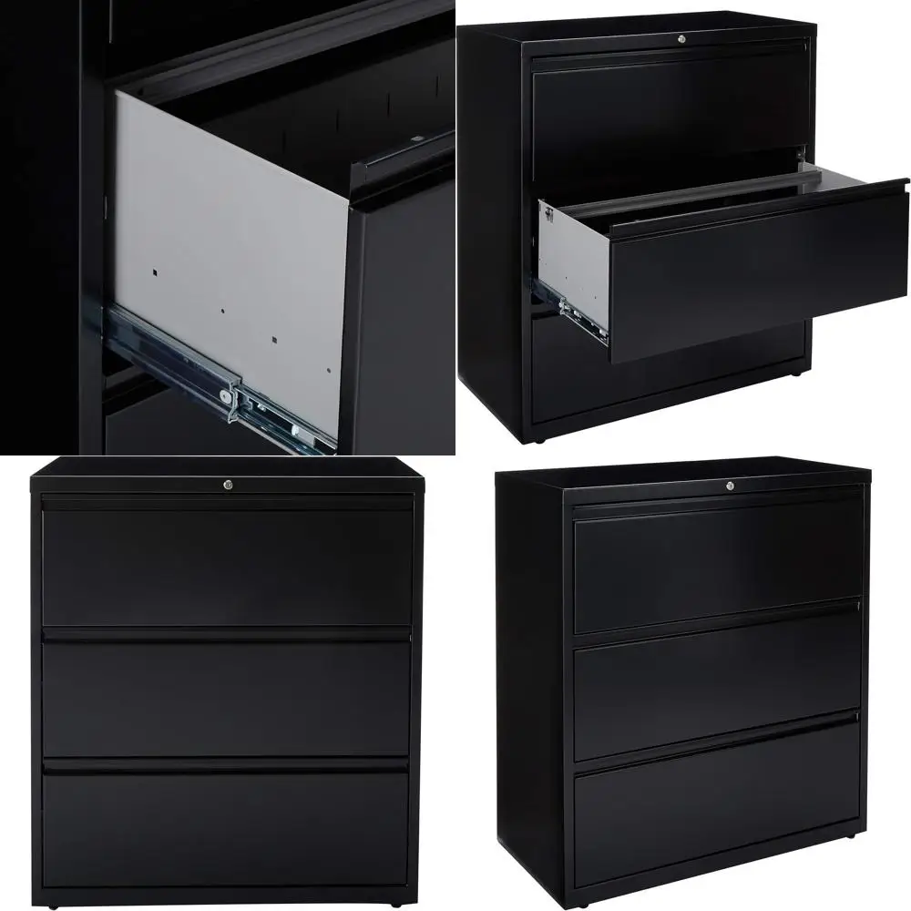 Black Lateral File Cabinet, 88 Wide
Black Lateral File Cabinet, 88 Wide